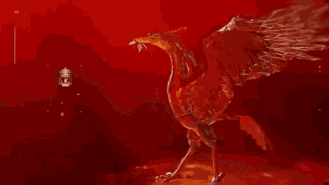a statue of a bird with the number 20/21 on the bottom right