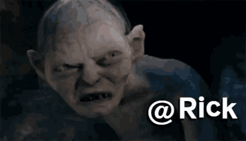 a picture of a monster with the name rick written on the bottom
