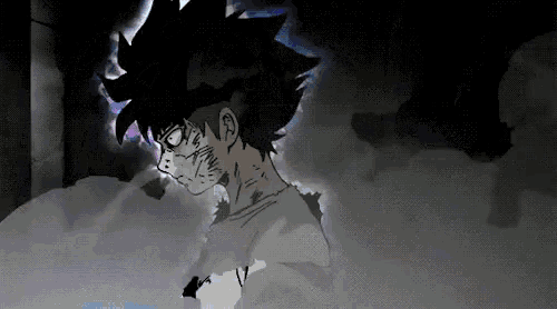 a black and white drawing of a person in a dark room with smoke coming out of his mouth .