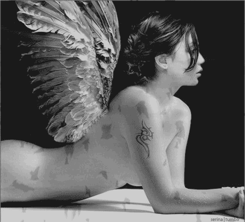 I'Ve Always Wanted To Be A Dark Angel For Halloween GIF - Angel Wings Art GIFs