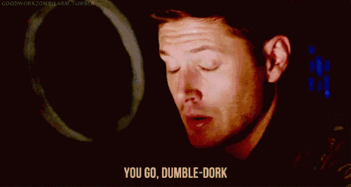 a man is looking through a magnifying glass and says you go dubble-dork