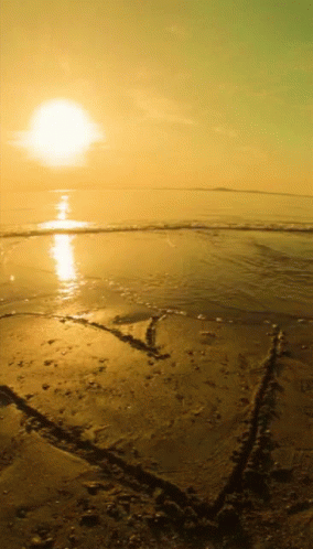 Heart Beach GIF - Heart Beach Sun GIFs