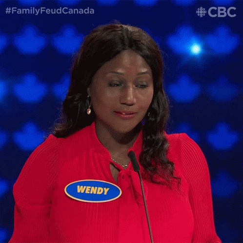 Shrugging Wendy GIF - Shrugging Wendy Family Feud Canada GIFs