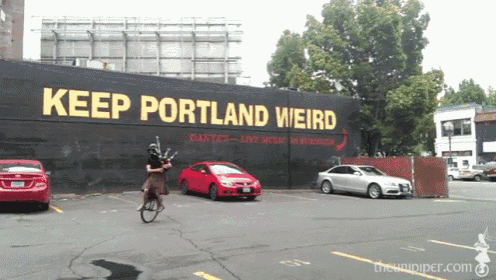 The Imperial Unicycle GIF - Darth Vader Keep Portland Safe Bagpipes GIFs