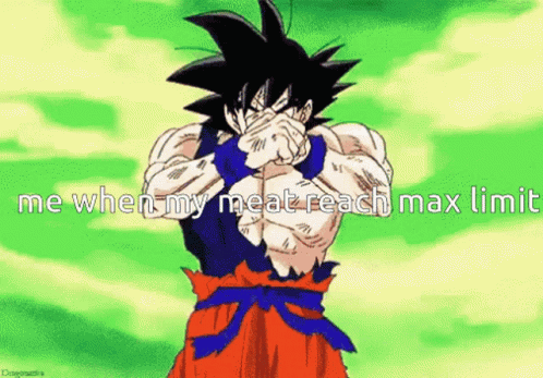 Me When My Meat Reach Max Limit Dragon Ball GIF - Me When My Meat Reach Max Limit Dragon Ball Anime GIFs