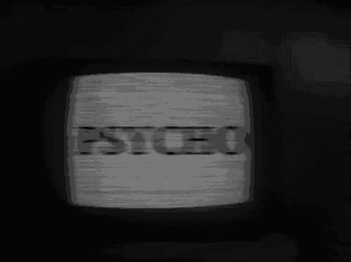 a black and white photo of a television screen with a static display