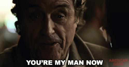 Youre My Man Now Mr Wednesday GIF - Youre My Man Now Mr Wednesday American Gods GIFs