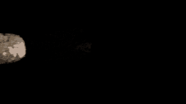 a drawing of a rock with roots coming out of it against a black background