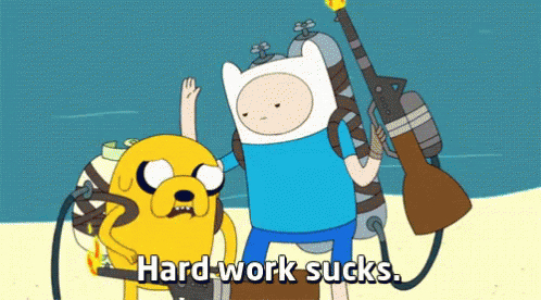 Hard Work Sucks GIF - Adventure Time Work Jake GIFs