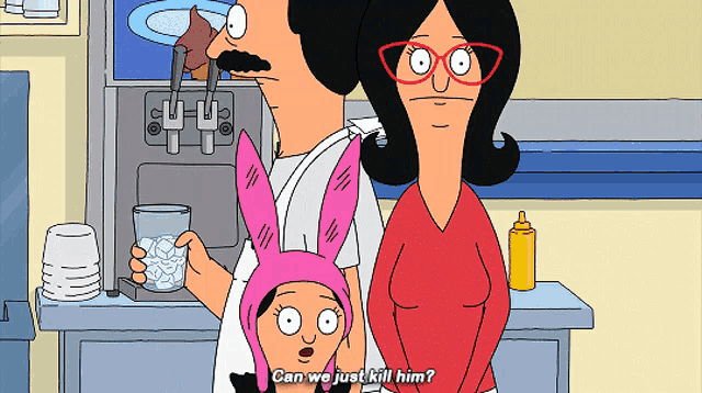 bob 's burgers is a cartoon show about a man and woman