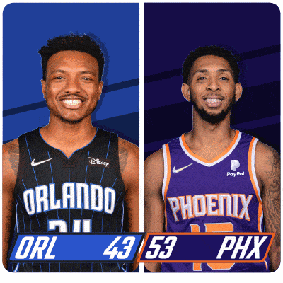 two basketball players one from orlando and one from phoenix