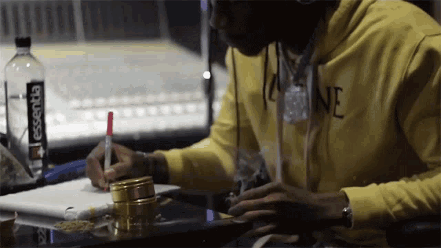 Writing Lyrics Wiz Khalifa GIF - Writing Lyrics Wiz Khalifa Taking Notes GIFs