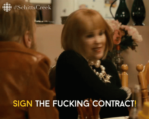 Sign The Fucking Contract Moira GIF - Sign The Fucking Contract Moira Moira Rose GIFs