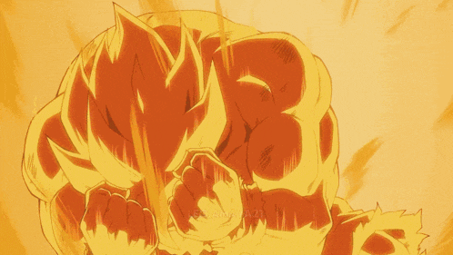 a drawing of a cartoon character with a flame behind him