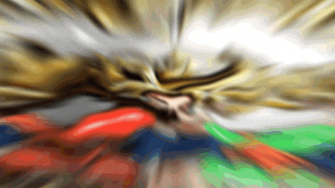 a blurred image of a cat 's face with a red and green background