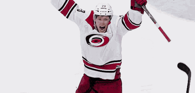 a hockey player wearing a helmet that says cares on it