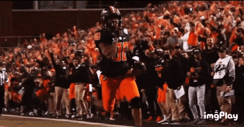 a football player with the number 33 on the back of his jersey