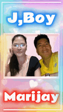 a picture of a man and a woman with the names j boy marijay