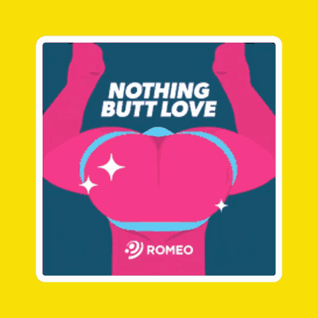 a picture of a man 's butt with the words " nothing butt love " on it