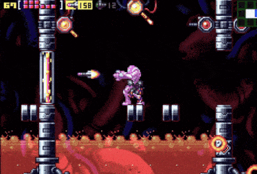 a video game screen shows a purple character with a score of 155