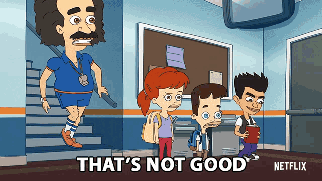 a cartoon says that 's not good on the bottom left