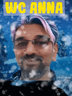 a picture of a man with glasses and the words wc anna above him