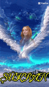 a painting of a woman with angel wings and the name sulkrin