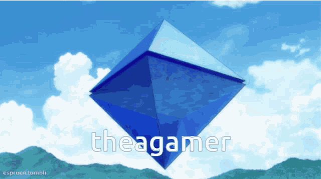 a picture of a blue pyramid with the word theagamer on it