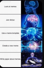 a meme that says look at memes and join 4chan