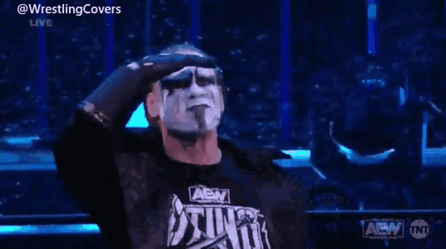 Sting Sting Aew GIF - Sting Sting Aew Wrestlingcovers GIFs