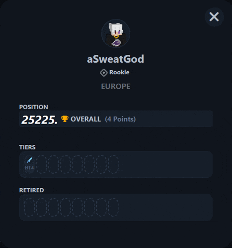 a screenshot of a person 's profile that says a sweatgod on it