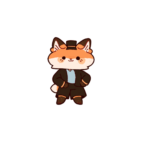 a cartoon fox wearing a top hat and jacket