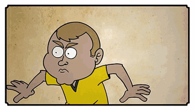 a cartoon of a man making a funny face