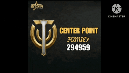 a black screen with the words center point family 294159 on it