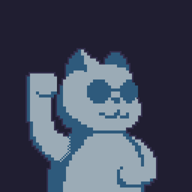 a pixel art of a panda wearing sunglasses holding a wand