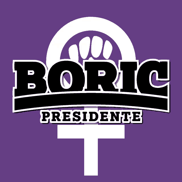 a logo for boric presidente with a paw on it