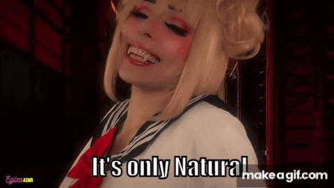 a woman in a sailor suit says it 's only natural on make a gif.com