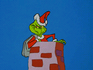 a cartoon of grinch with the word slox in green letters