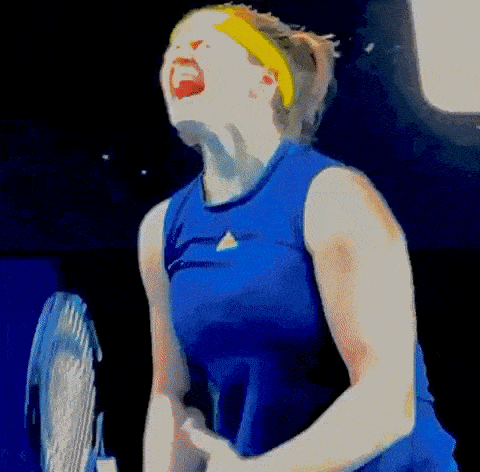 Karolina Muchova Scream GIF - Karolina Muchova Scream Tennis GIFs