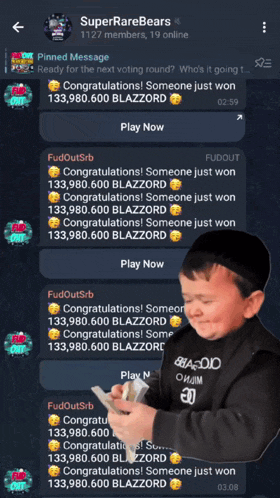 congratulations someone just won 133,980,600 blazzord and play now