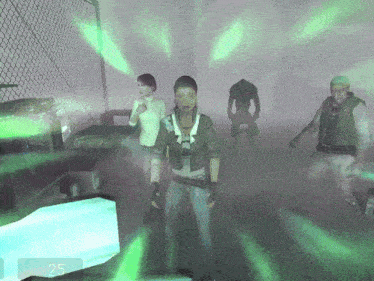a video game scene with a score of 25