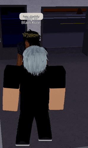 a cartoon character says hey daddy and blain kure