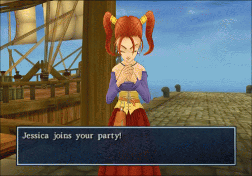 Jessica Joins Your Party - Dragon Quest GIF - Dragon Quest Jessica Party Join GIFs
