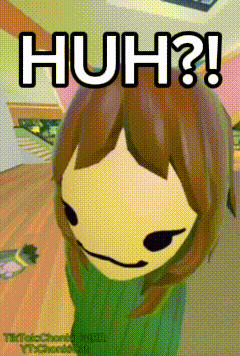 a picture of a cartoon character with the words huh written on it