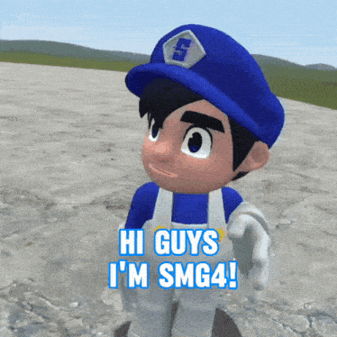 a video game character says hi guys i m smg4