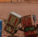 a couple of boxes with one that says coca cola on it