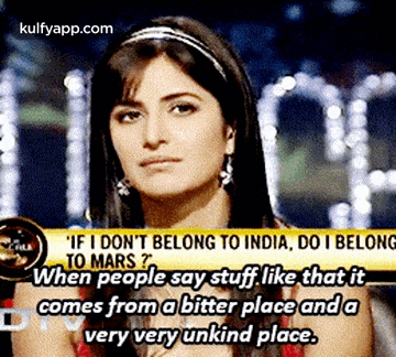 a picture of a woman with a caption that says ' if i don 't belong to india do i belong to mars