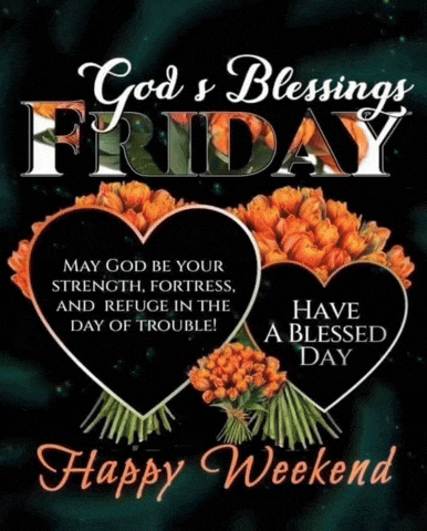 a poster that says " god 's blessings friday "