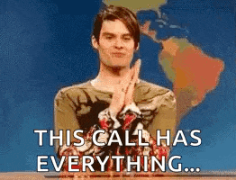 a man is sitting at a desk with his hands folded in front of a map of the world and says `` this call has everything ... ''