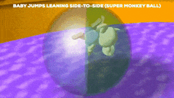 Baby Jumps Leaning Side-to-side Baby GIF - Baby Jumps Leaning Side-to-side Baby Super Monkey Ball 2 GIFs